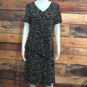 Dress Barn Black and White Patterned Dress